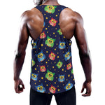 Owl And Star Pattern Print Training Tank Top