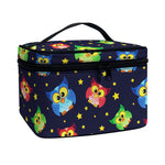 Owl And Star Pattern Print Travel Makeup Bag