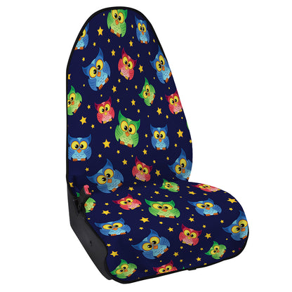Owl And Star Pattern Print Waterproof Car Seat Cover