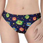 Owl And Star Pattern Print Women's Thong