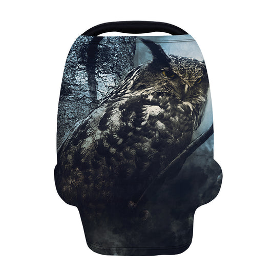 Owl At Night Print Baby Seat Cover