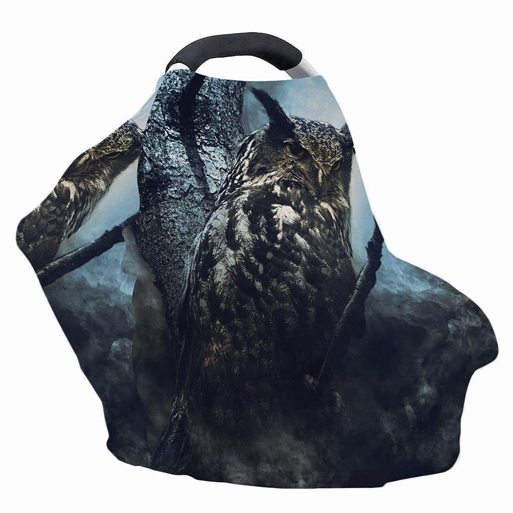 Owl At Night Print Baby Seat Cover