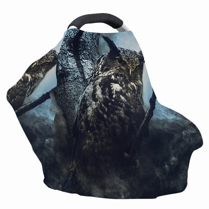 Owl At Night Print Baby Seat Cover