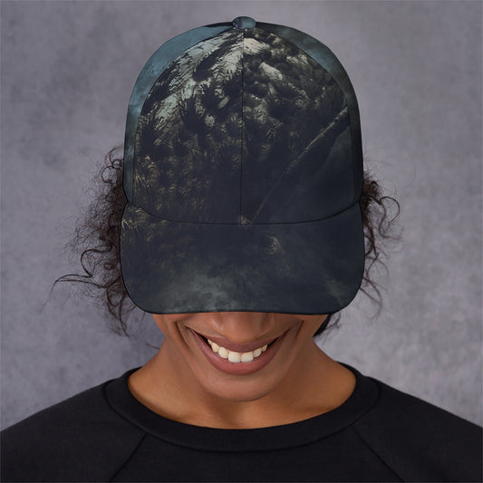 Owl At Night Print Baseball Cap