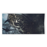 Owl At Night Print Beach Towel