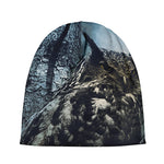 Owl At Night Print Beanie