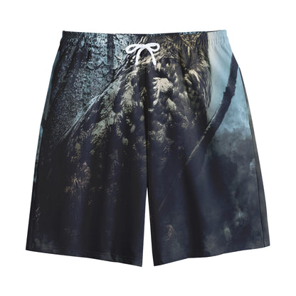 Owl At Night Print Cotton Shorts