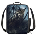 Owl At Night Print Crossbody Lunch Bag