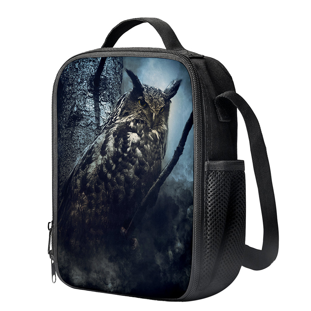 Owl At Night Print Crossbody Lunch Bag