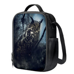 Owl At Night Print Crossbody Lunch Bag