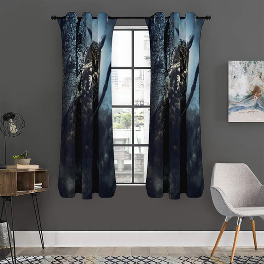 Owl At Night Print Curtain