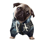 Owl At Night Print Dog Zip Up Hoodie