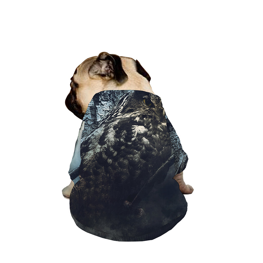 Owl At Night Print Dog Zip Up Jacket