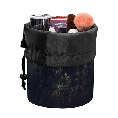 Owl At Night Print Drawstring Makeup Bag