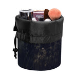 Owl At Night Print Drawstring Makeup Bag