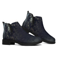 Owl At Night Print Flat Ankle Boots