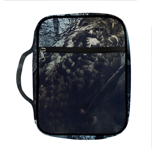 Owl At Night Print Front Pocket Bible Bag