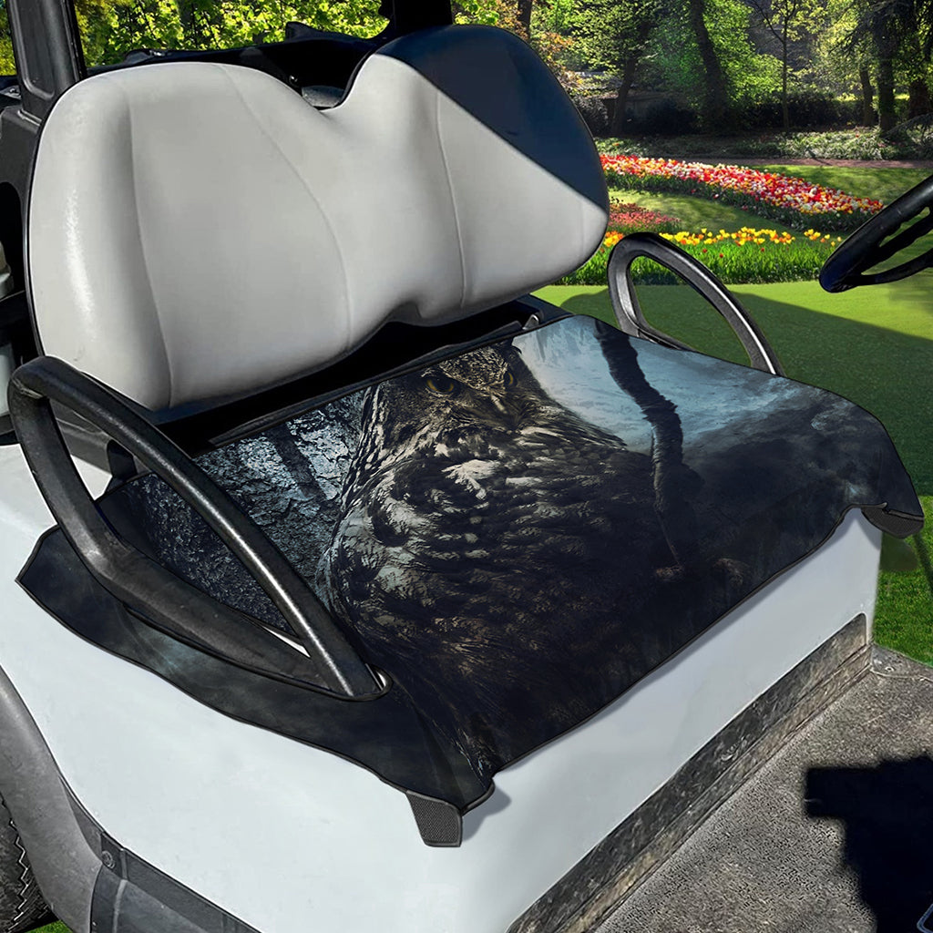 Owl At Night Print Golf Cart Seat Cover
