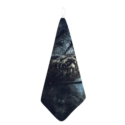 Owl At Night Print Hand Towel