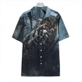 Owl At Night Print Hawaiian Shirt