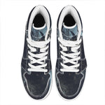 Owl At Night Print High Top Leather Sneakers