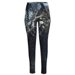 Owl At Night Print High-Waisted Pocket Leggings