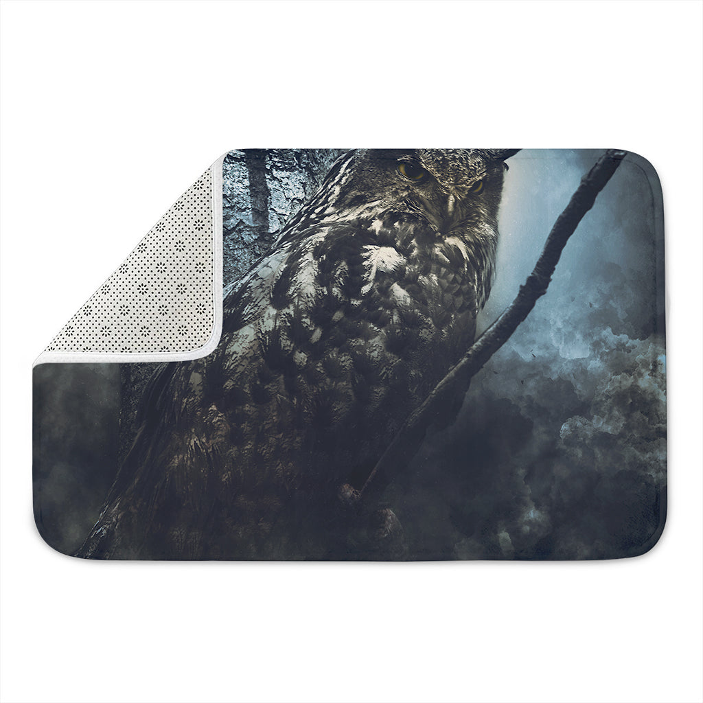 Owl At Night Print Indoor Door Mat