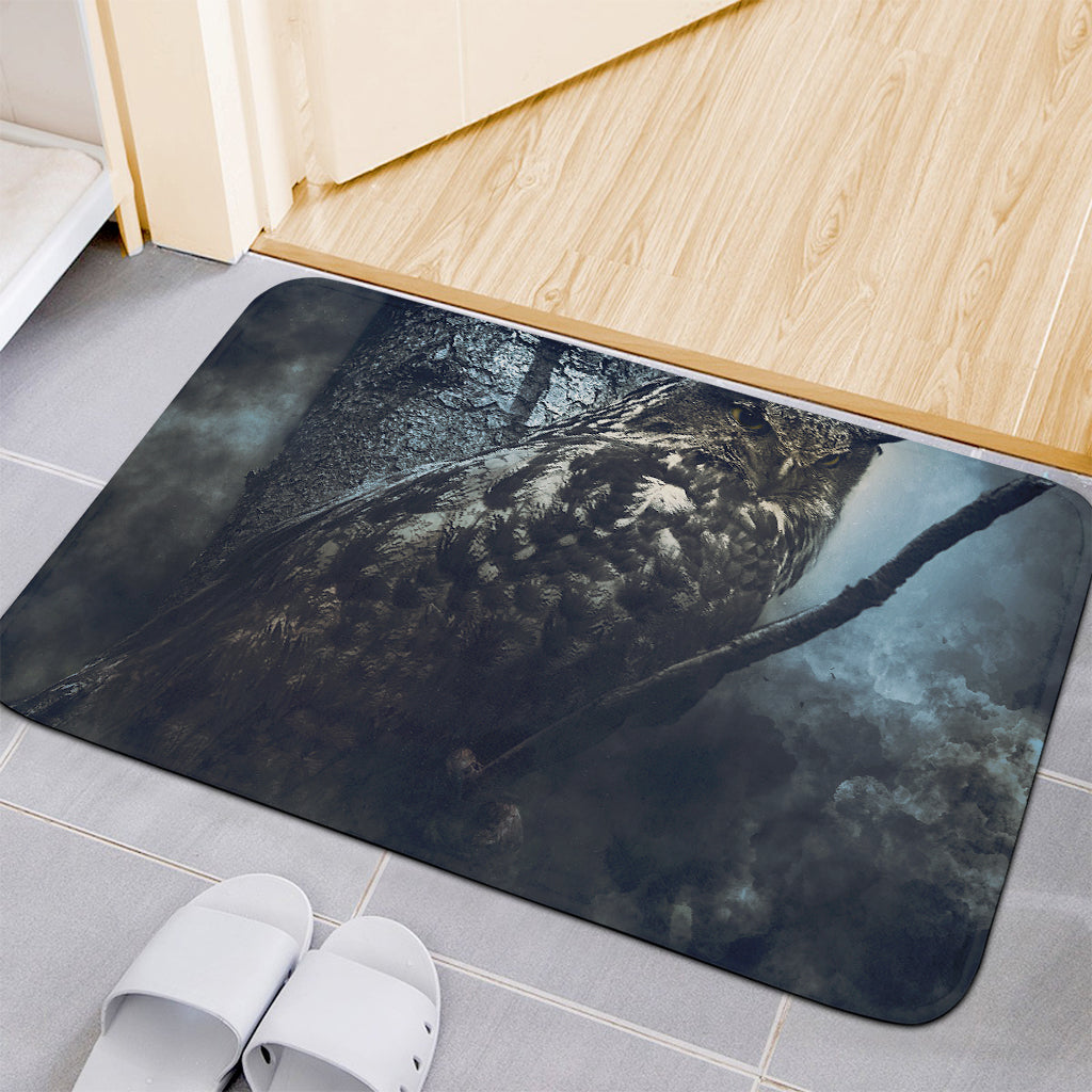Owl At Night Print Indoor Door Mat