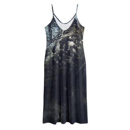 Owl At Night Print Jersey Midi Cami Dress