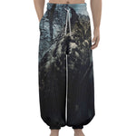 Owl At Night Print Lantern Pants