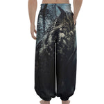 Owl At Night Print Lantern Pants