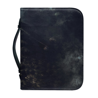Owl At Night Print Leather Bible Cover