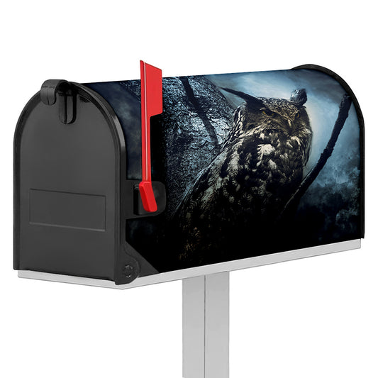 Owl At Night Print Mailbox Cover