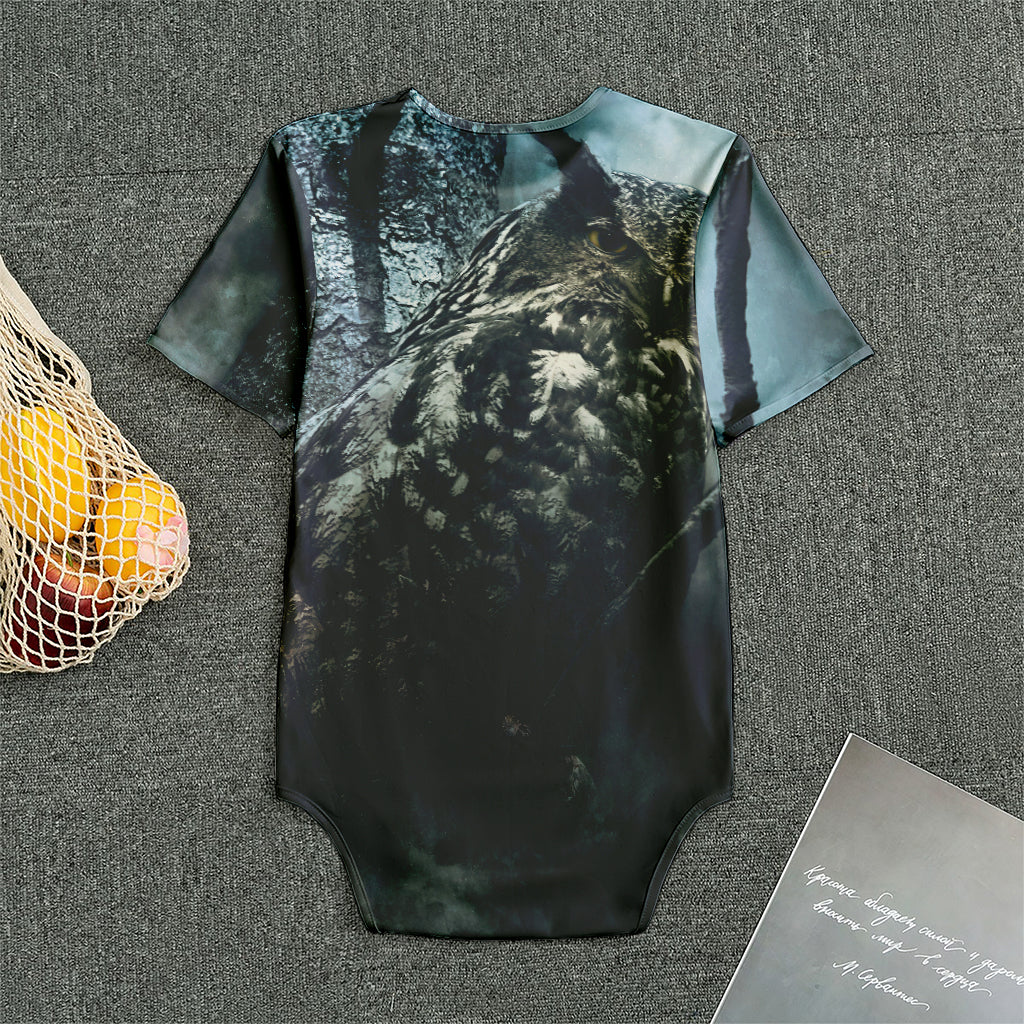 Owl At Night Print Men's Bodysuit