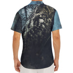 Owl At Night Print Men's Deep V-Neck Shirt