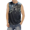 Owl At Night Print Men's Fitness Tank Top