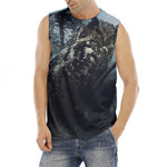 Owl At Night Print Men's Fitness Tank Top