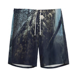 Owl At Night Print Men's Sports Shorts