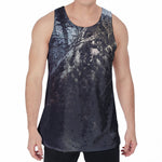 Owl At Night Print Men's Velvet Tank Top