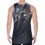 Owl At Night Print Men's Velvet Tank Top