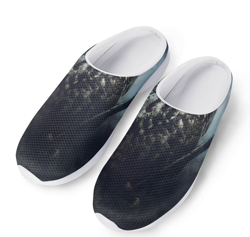 Owl At Night Print Mesh Casual Shoes