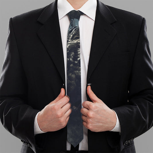 Owl At Night Print Necktie