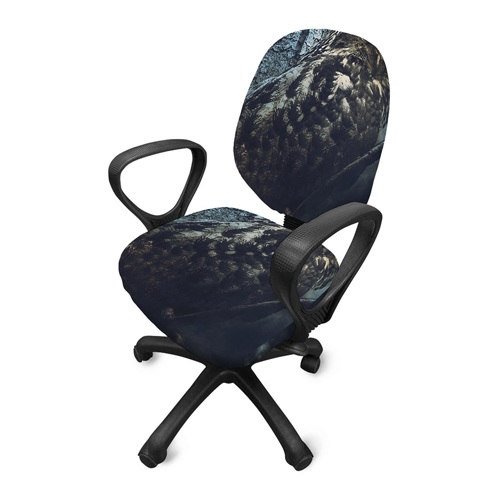 Owl At Night Print Office Chair Cover