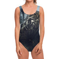 Owl At Night Print One Piece Swimsuit