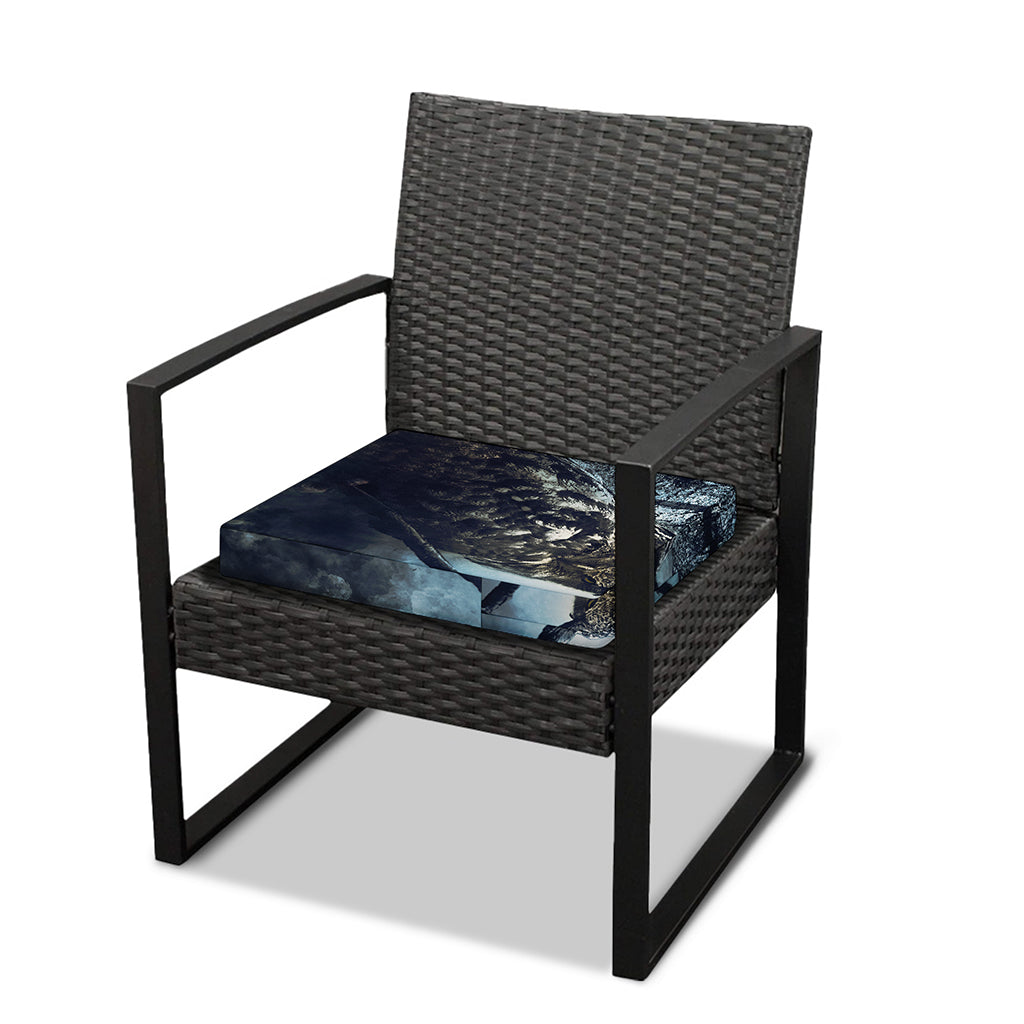 Owl At Night Print Outdoor Seat Cushion Cover