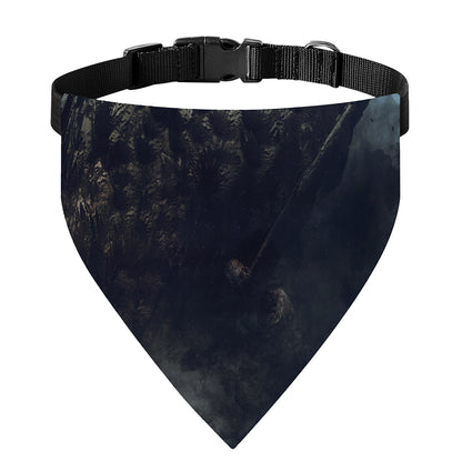 Owl At Night Print Over The Collar Dog Bandana