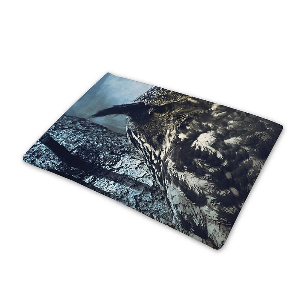 Owl At Night Print Pet Cooling Mat Cover