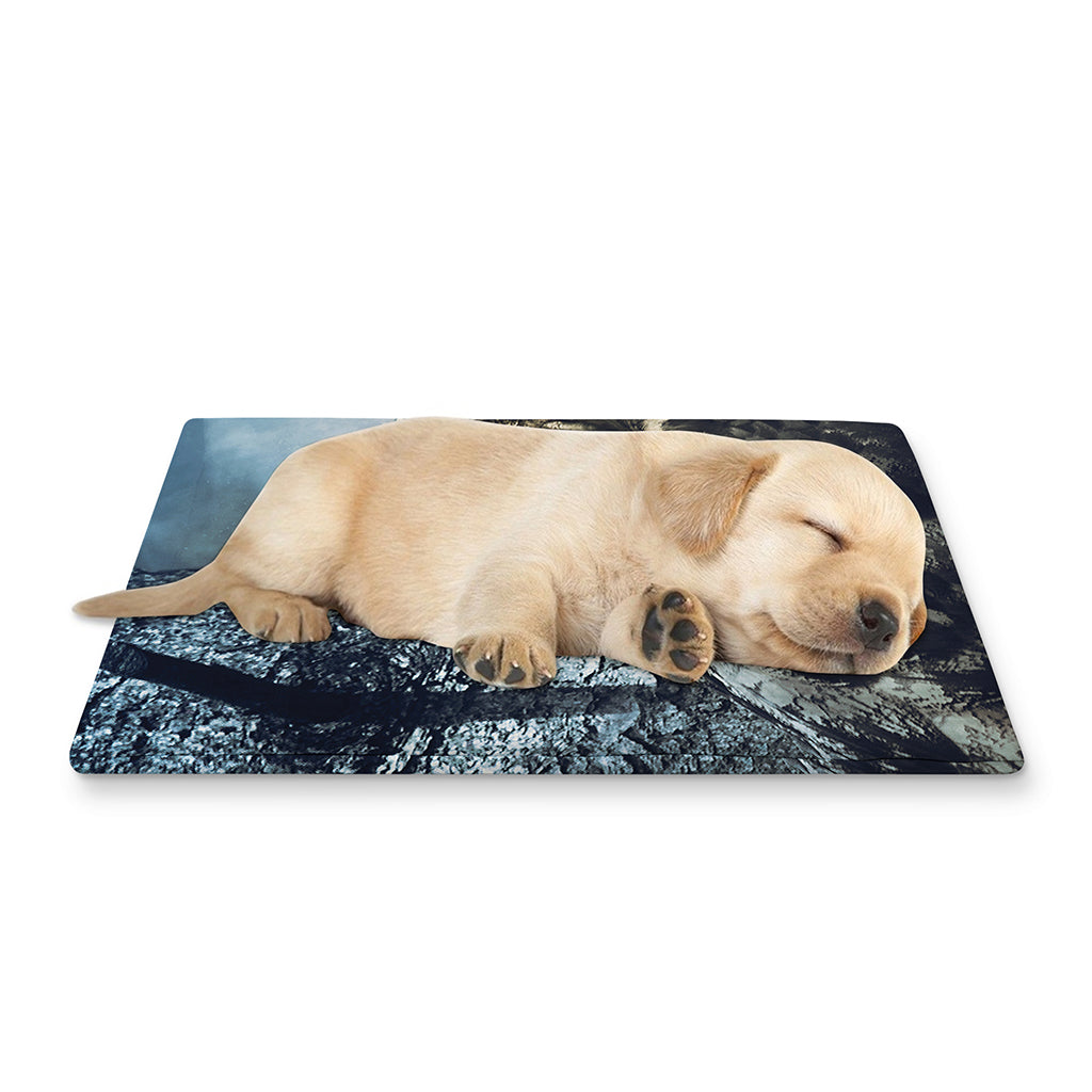 Owl At Night Print Pet Cooling Mat Cover