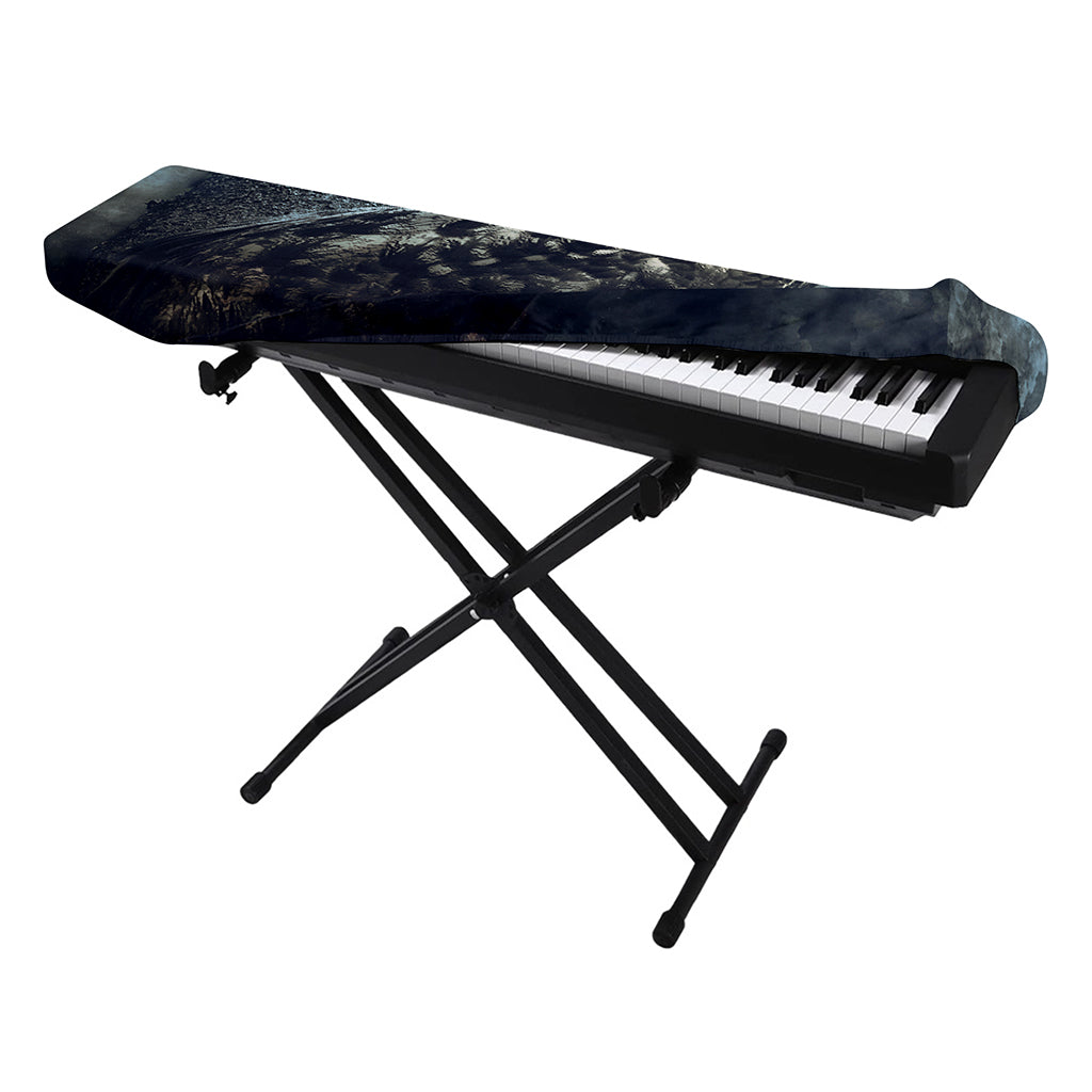 Owl At Night Print Piano Keyboard Cover