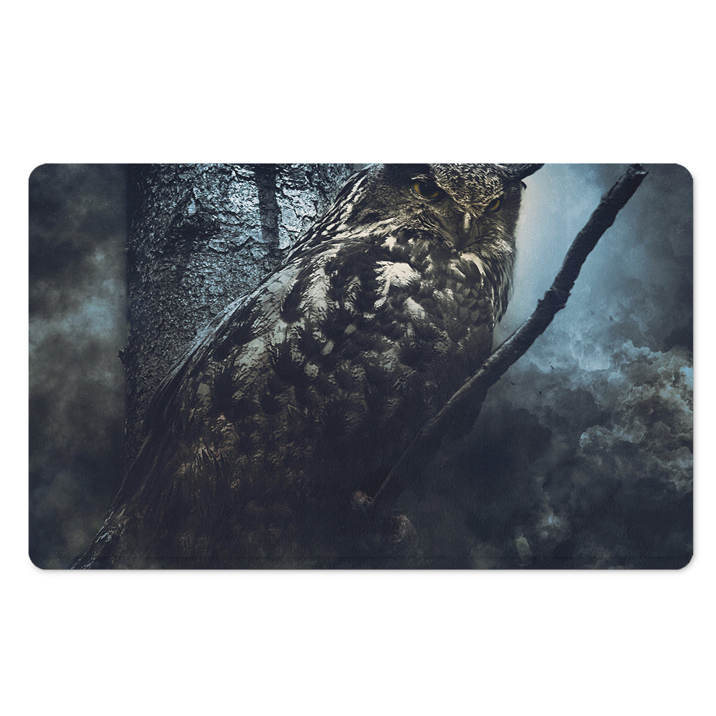 Owl At Night Print Polyester Doormat